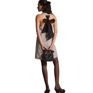 Anthropologie Sunday In Brooklyn Tweed Bow Back Dress Womens Size L Luxe Party